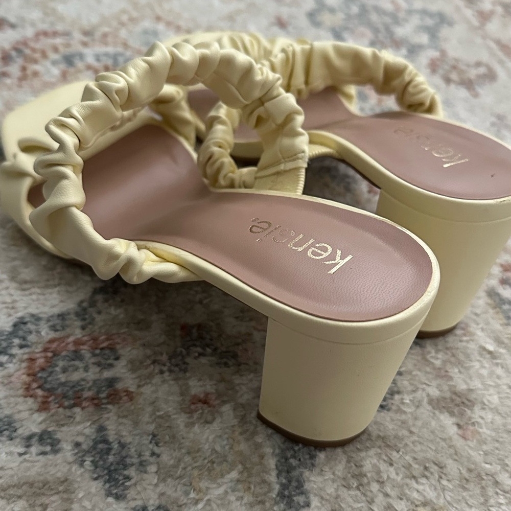 Kensie Yellow Heeled Sandals